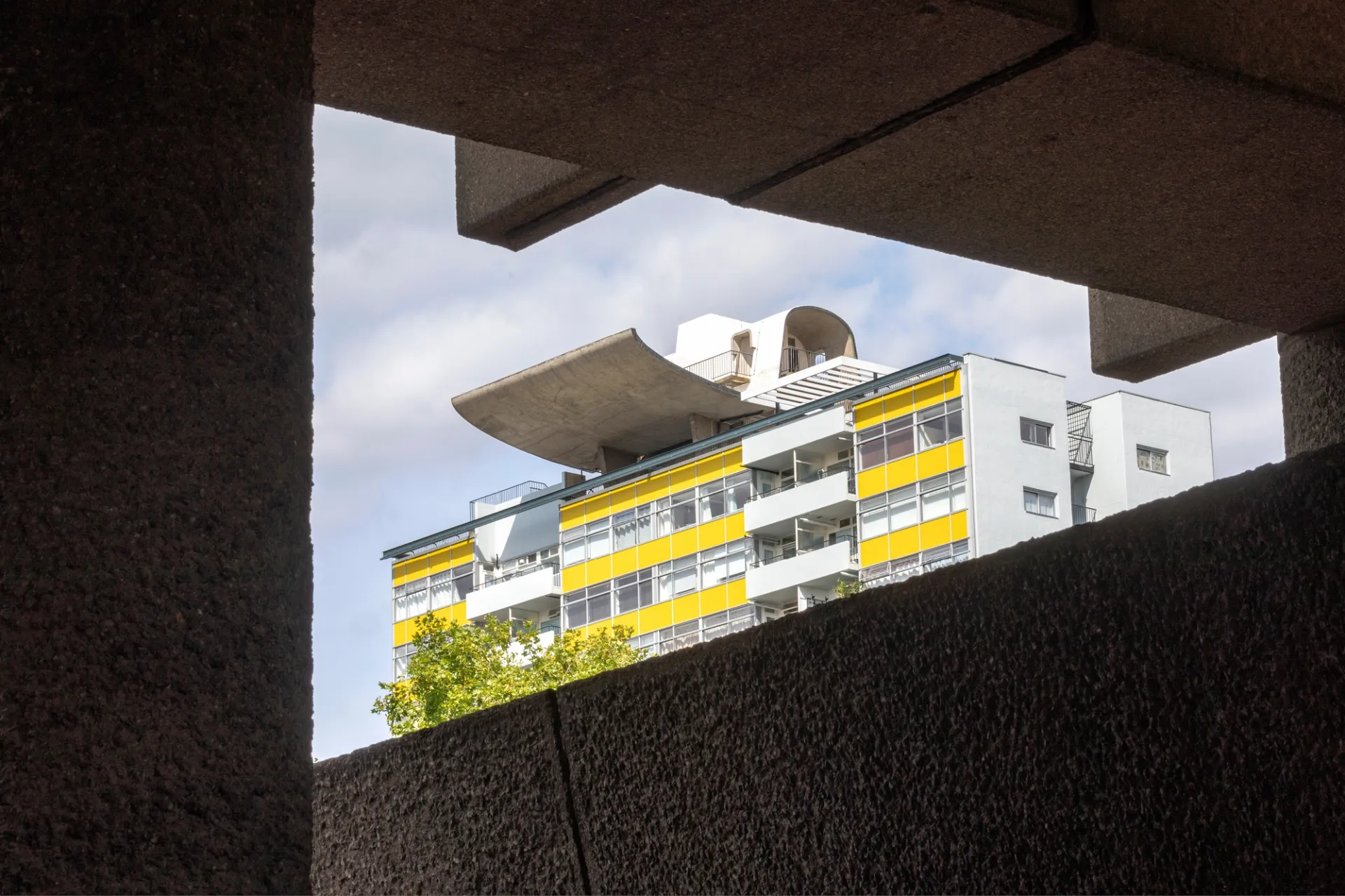 view of building sail from ground