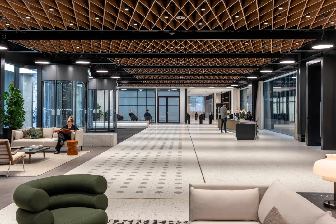 reception area of building entrance