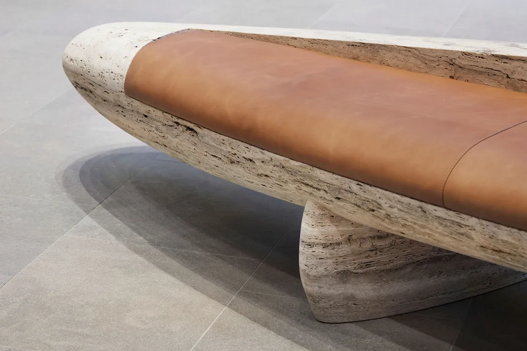 Photograph of bench on site