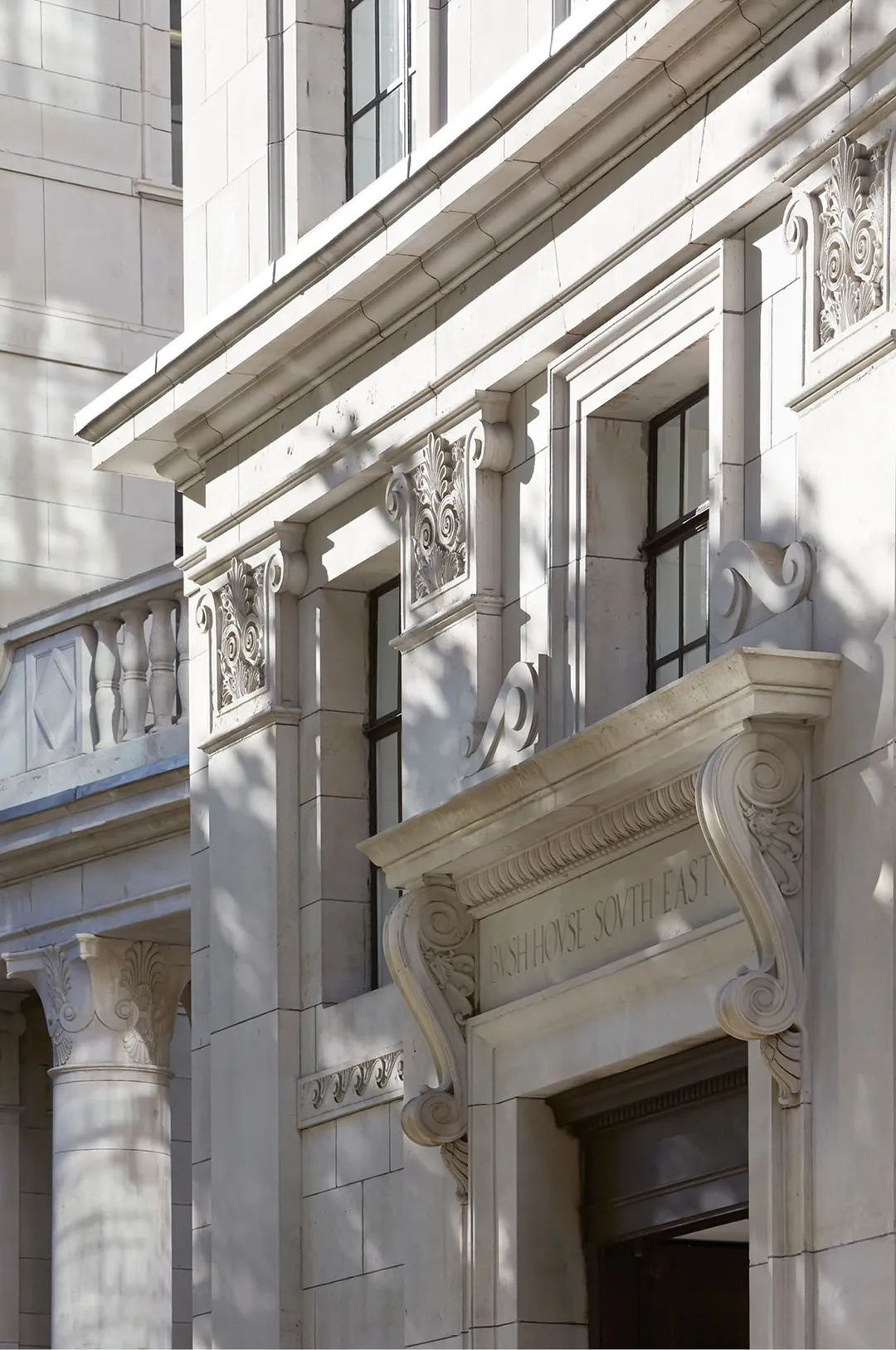 detail of historical building facade