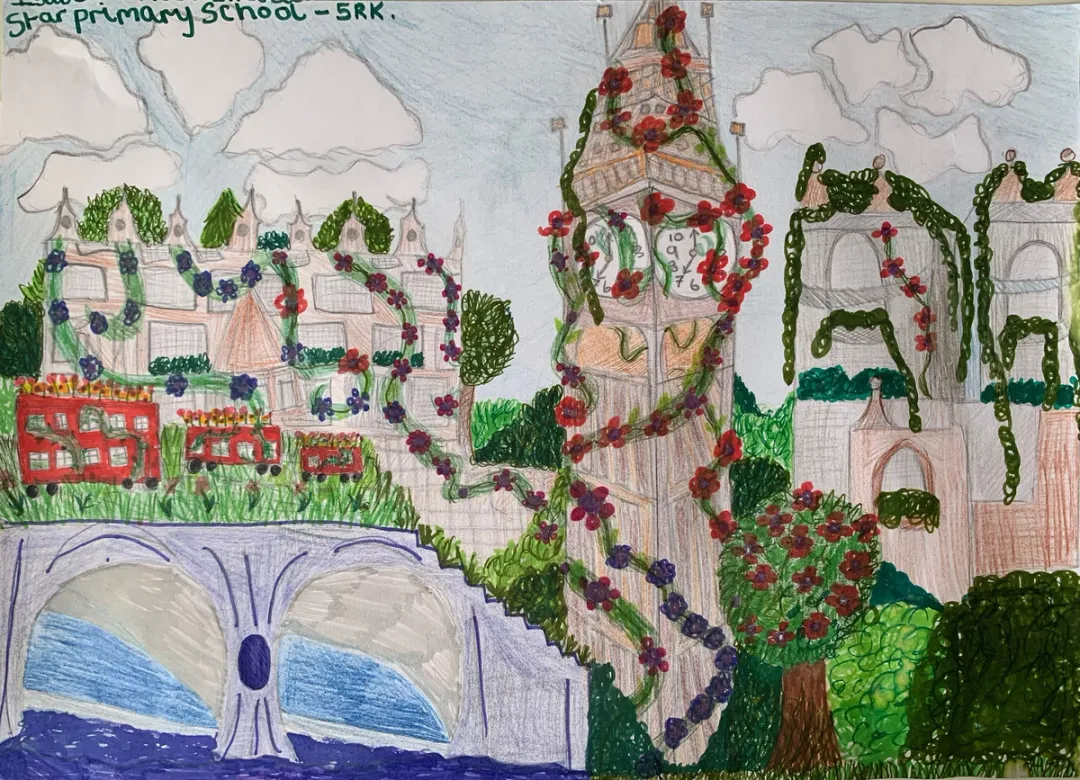 Child's drawing of London