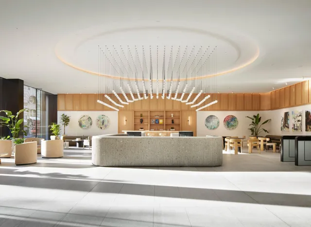 Photograph of reception desk 