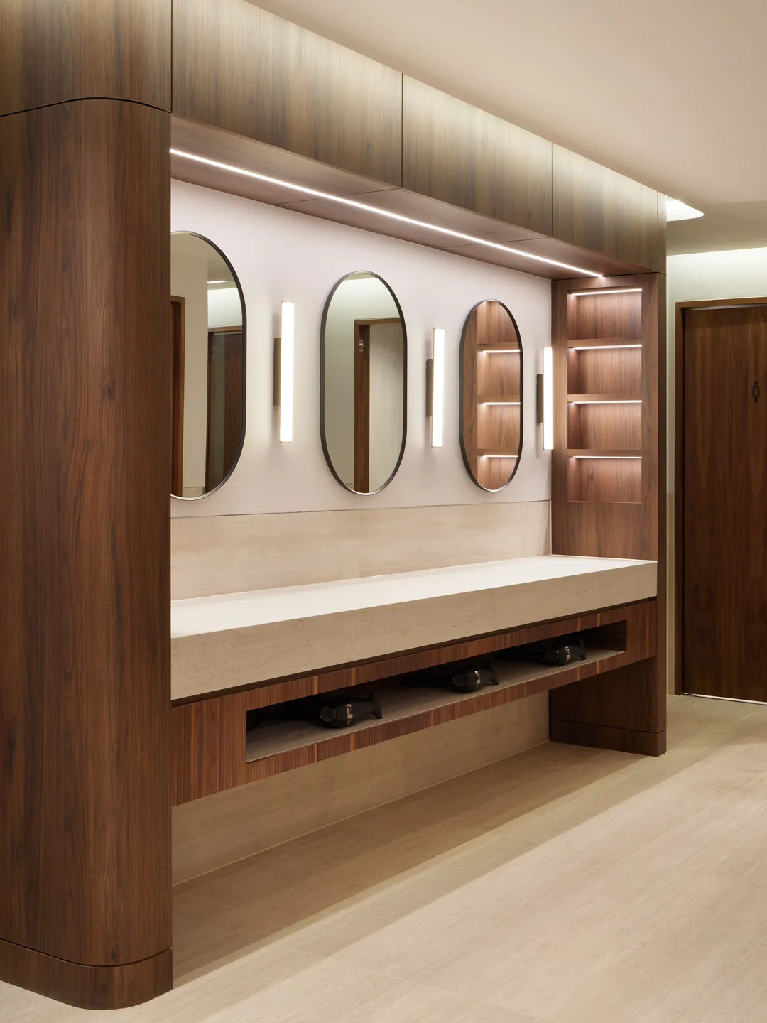 Changing  facilities, detail of mirror
