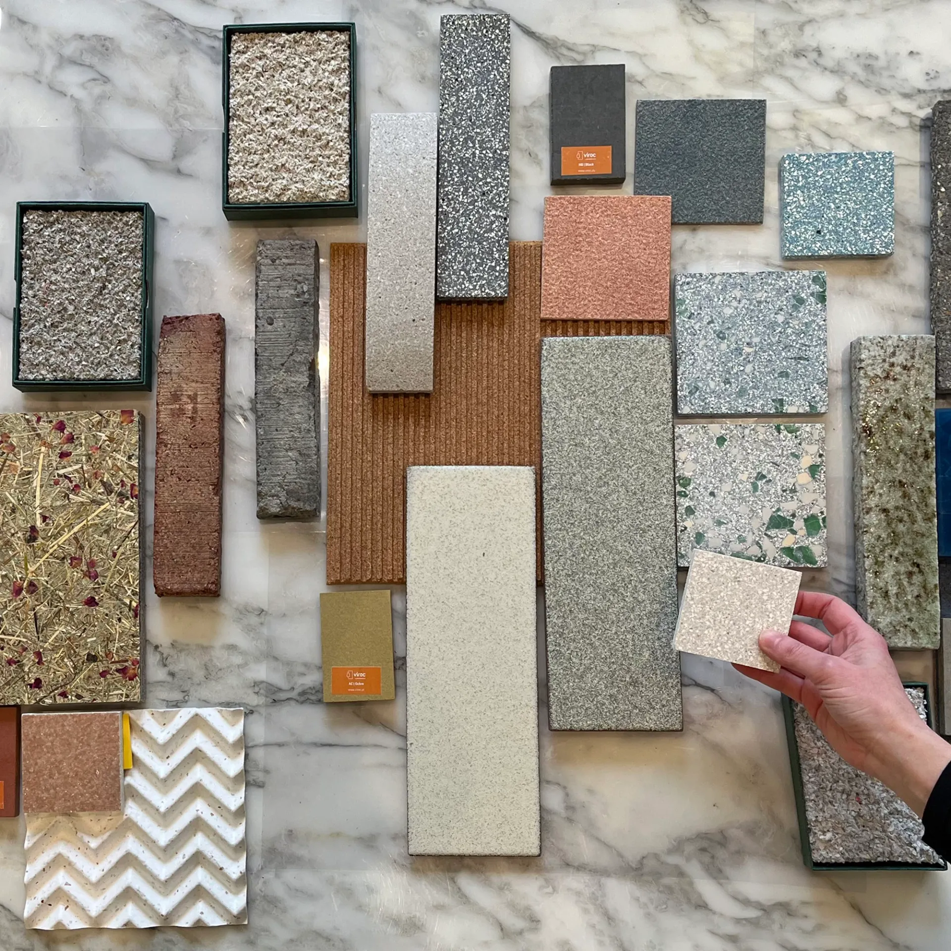 materials on a table