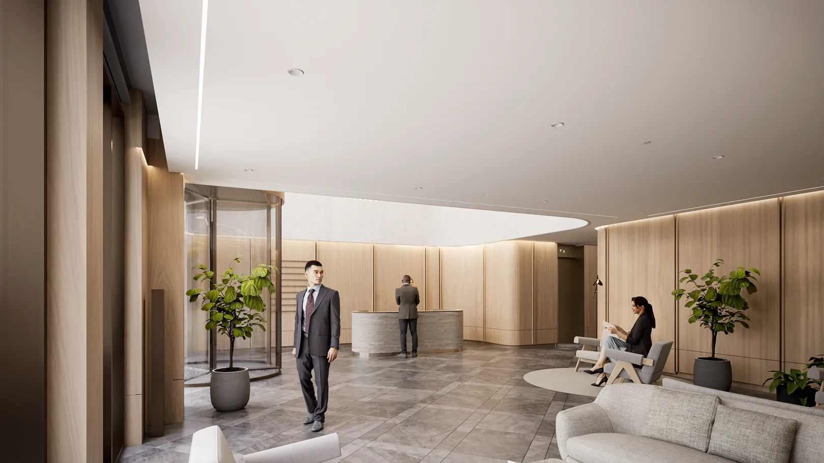 CGI of new building entrance