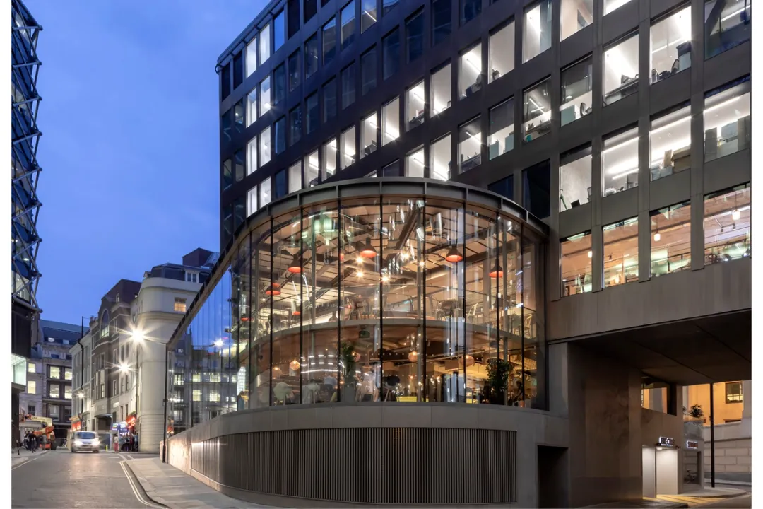 picture of building at dusk