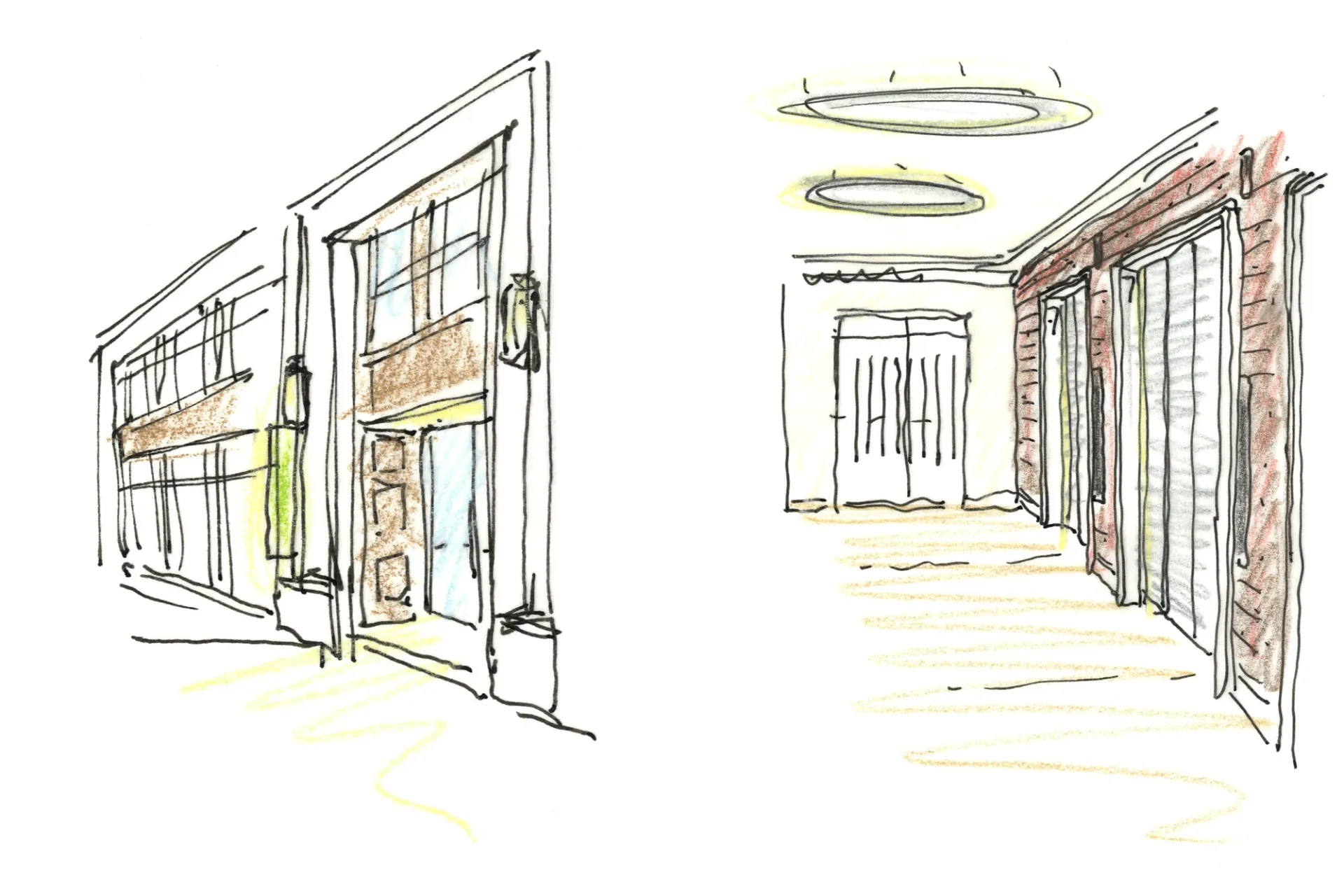 architectural sketches in colour 