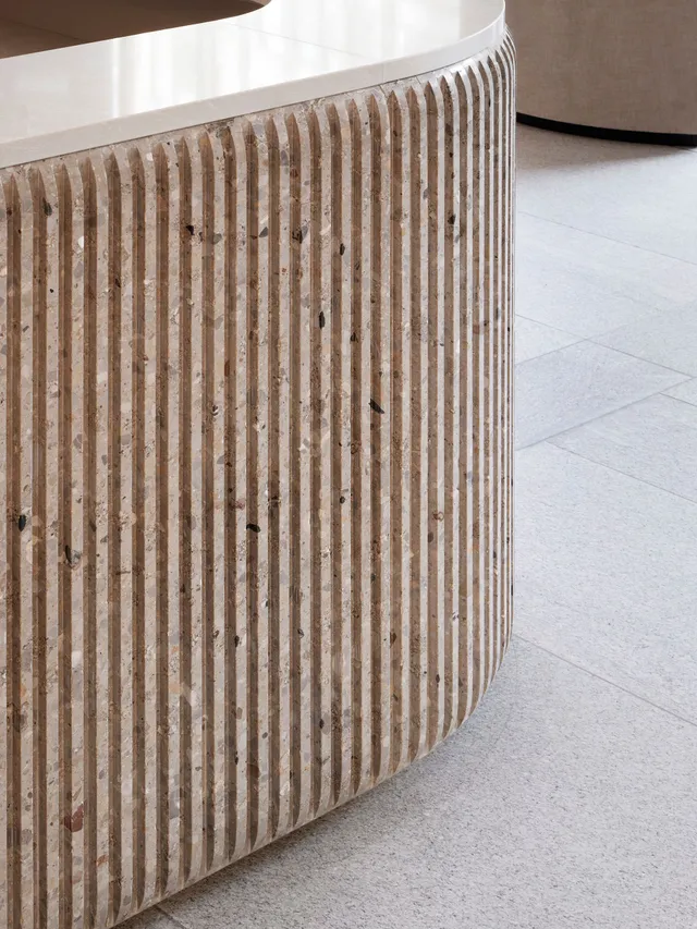 Detail of reception desk