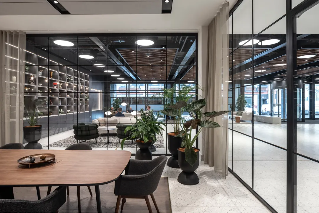 reception areas with private spaces