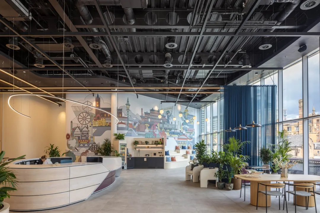 Fit out lobby with furniture and mural
