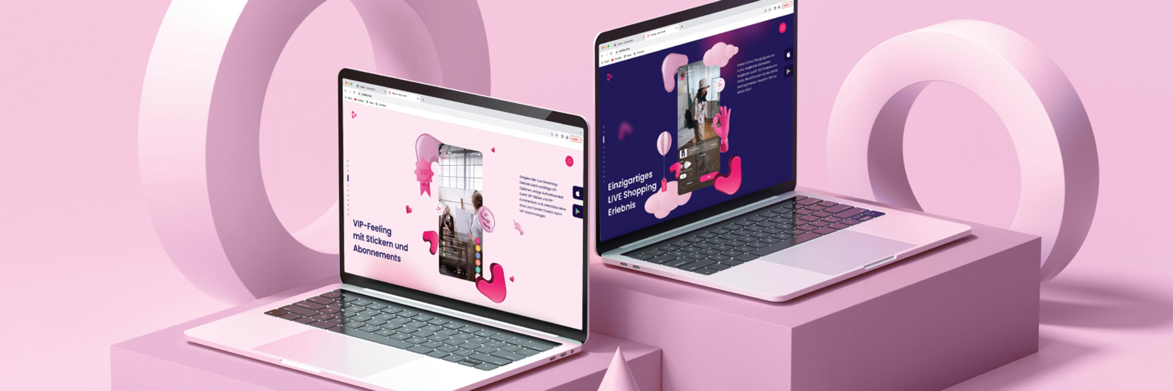 Webdesign für das Live-Streaming-Unternehmen Vinivia, ausgezeichnet mit dem Green Panther