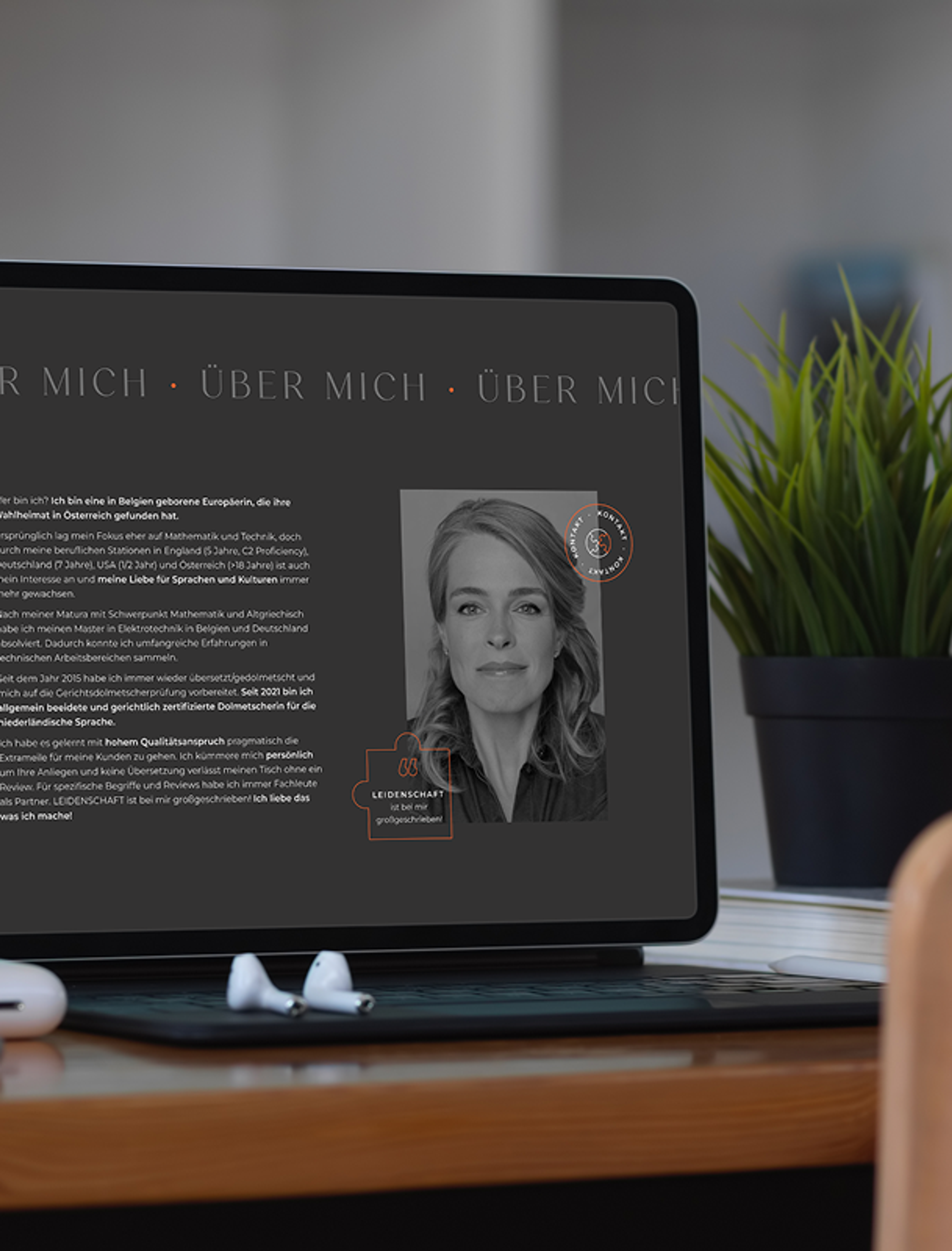 An Wort & Stelle von Ann Köle-Vanderghinste Logo, Branding und Webdesign gestaltet von Unerwartet Branding und Design in Graz