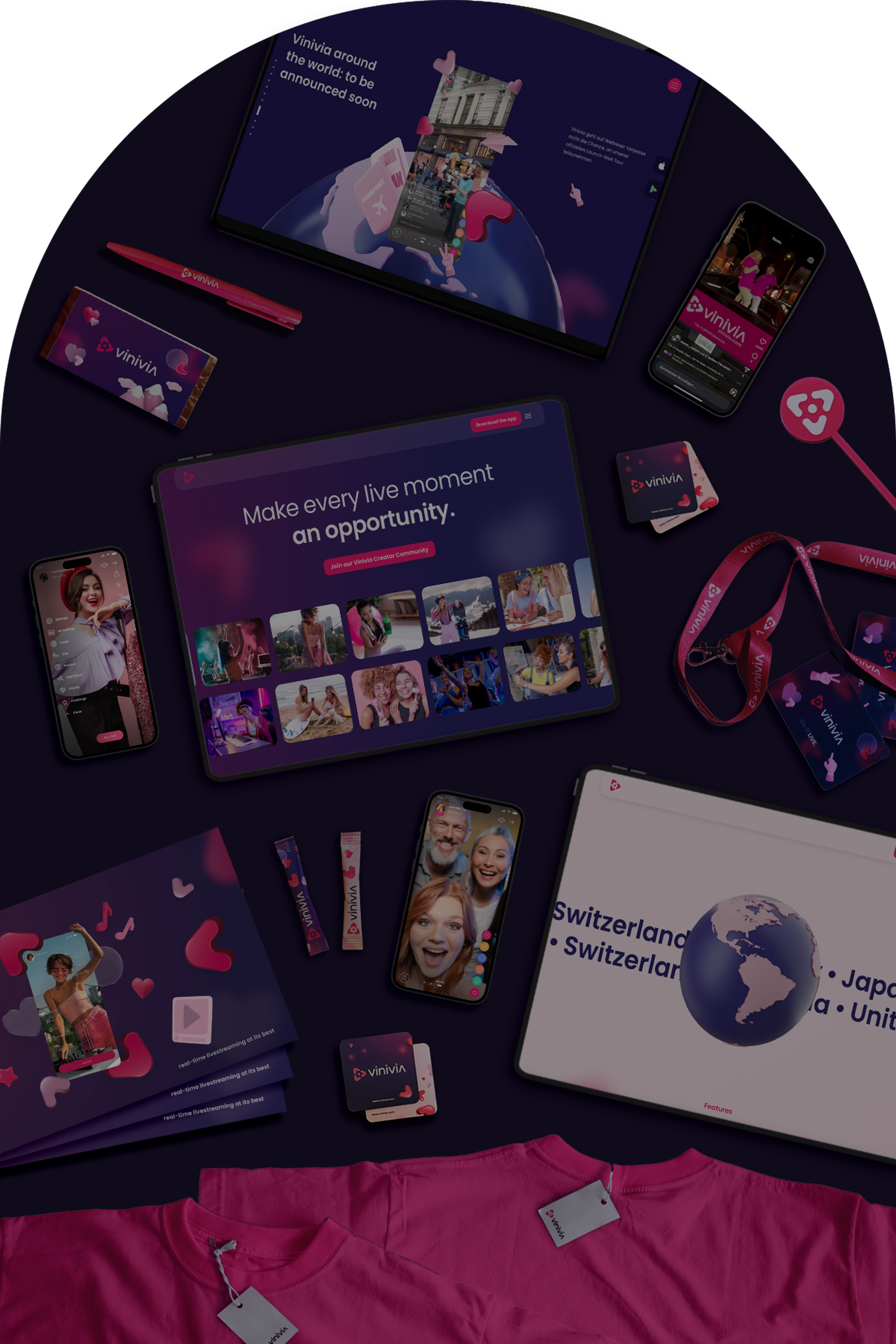 Unerwartet Branding und Design OG Logo, Branding, Merchandise, Webdesign und Appdesign für Vinivia von Unerwartet Design