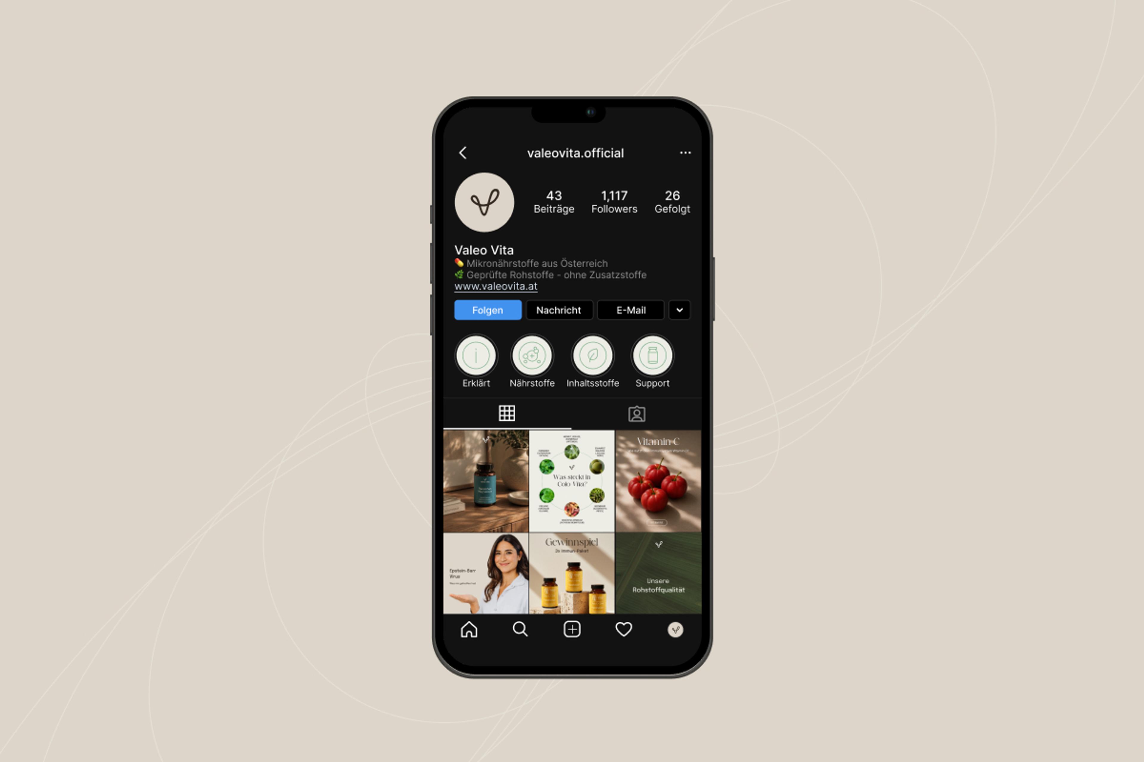 Valeo Vita Brand Refresh on Social Media