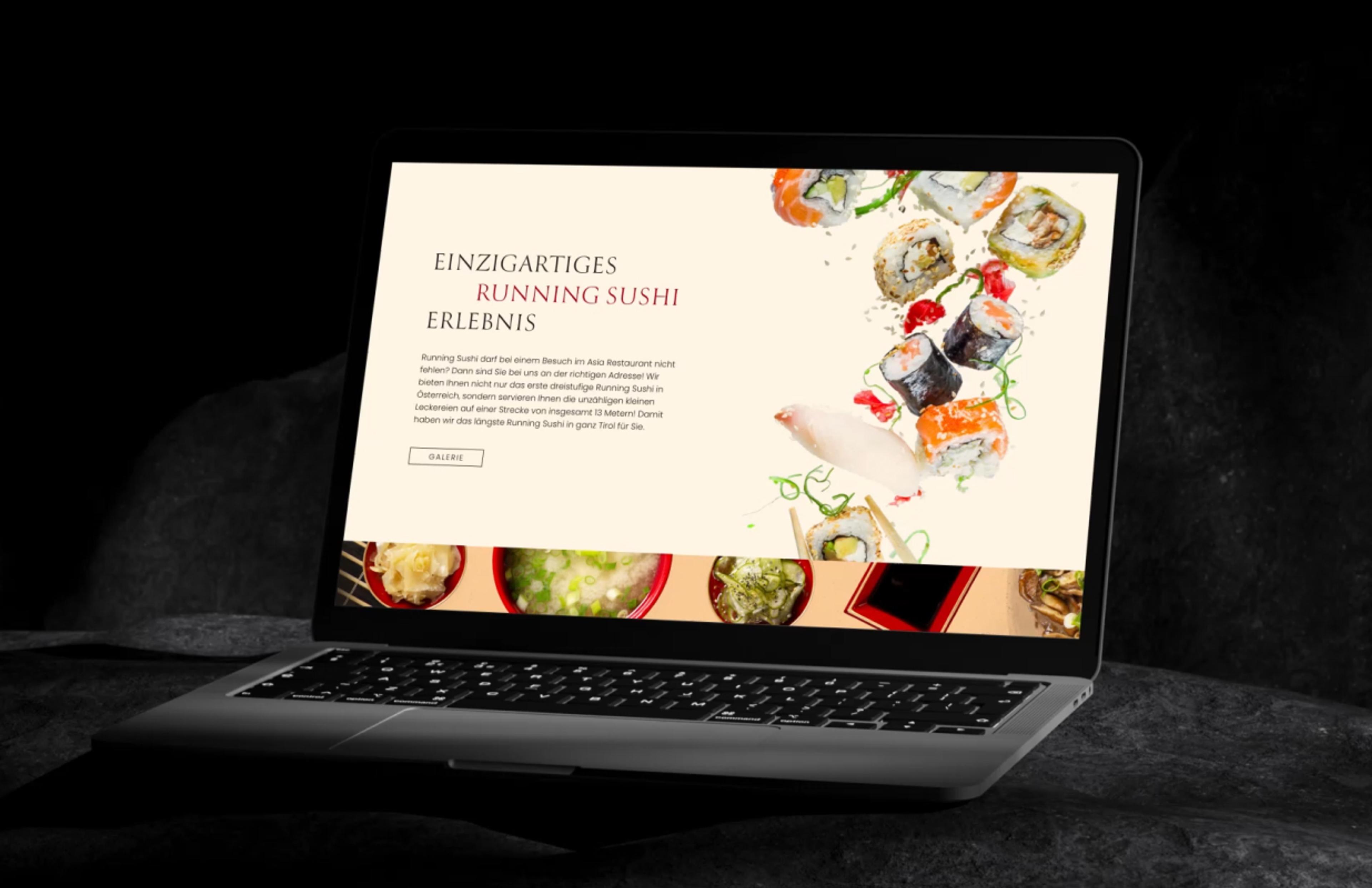 Exklusives Webdesign für das Kilin Restaurant mit stilvollem Layout und hochwertiger Bildsprache. Die Website kombiniert traditionelle asiatische Ästhetik mit modernen Designelementen, um Running Sushi, Buffet und Teppanyaki erstklassig zu präsentieren. Perfekte digitale Markenidentität für gehobene asiatische Gastronomie, entwickelt von Unerwartet Branding und Design OG aus Graz, Österreich.
