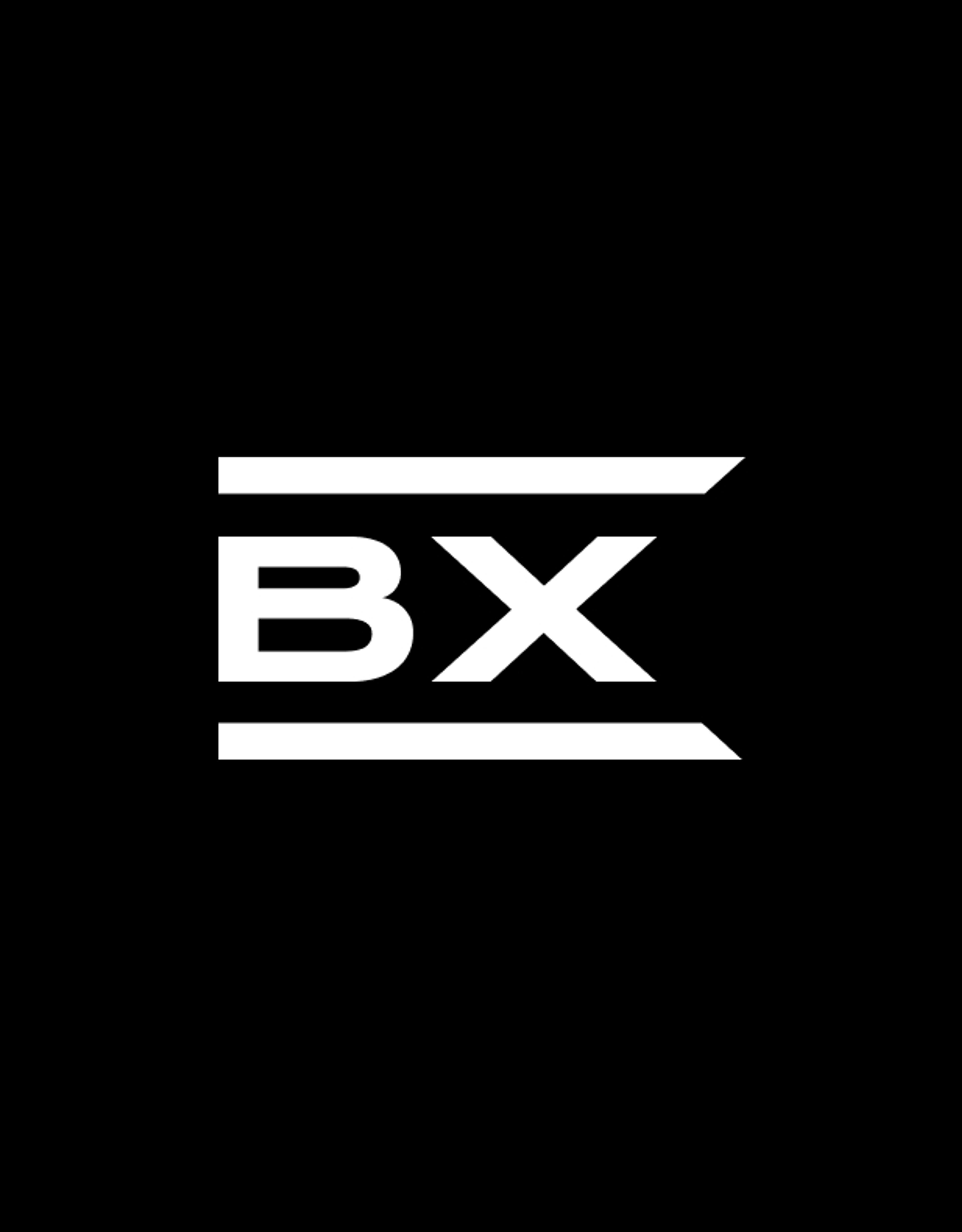 Minimalistisches BX-Logo von Bazix Republic, entworfen von Unerwartet Design, für vielseitige Anwendungen im Fashion-Branding.