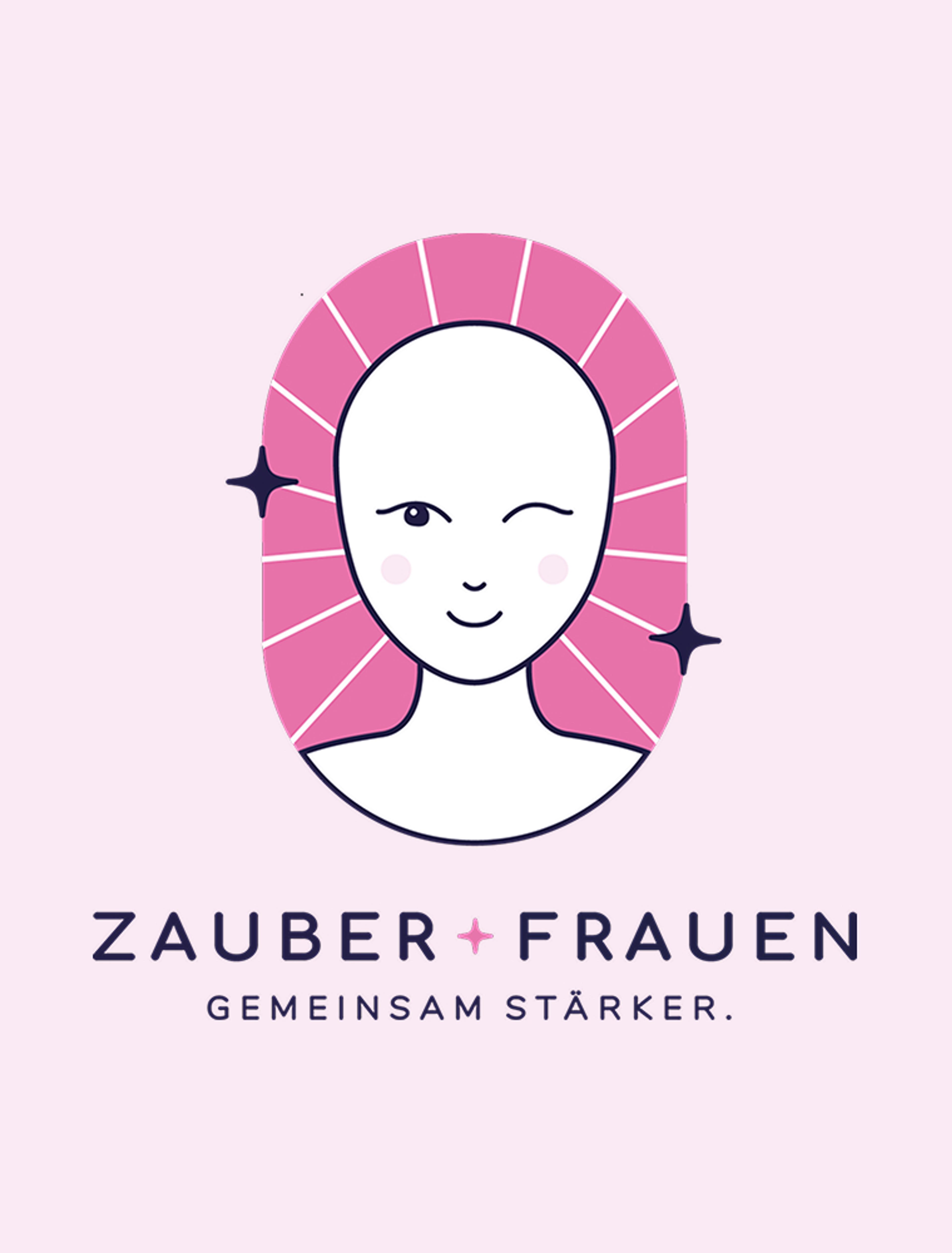Logo Design der Brustkrebs-Selbsthilfegruppe "Zauberfrauen" Graz, gestaltet von der Unerwartet Branding und Design Agentur, Graz, Steiermark, Österreich.