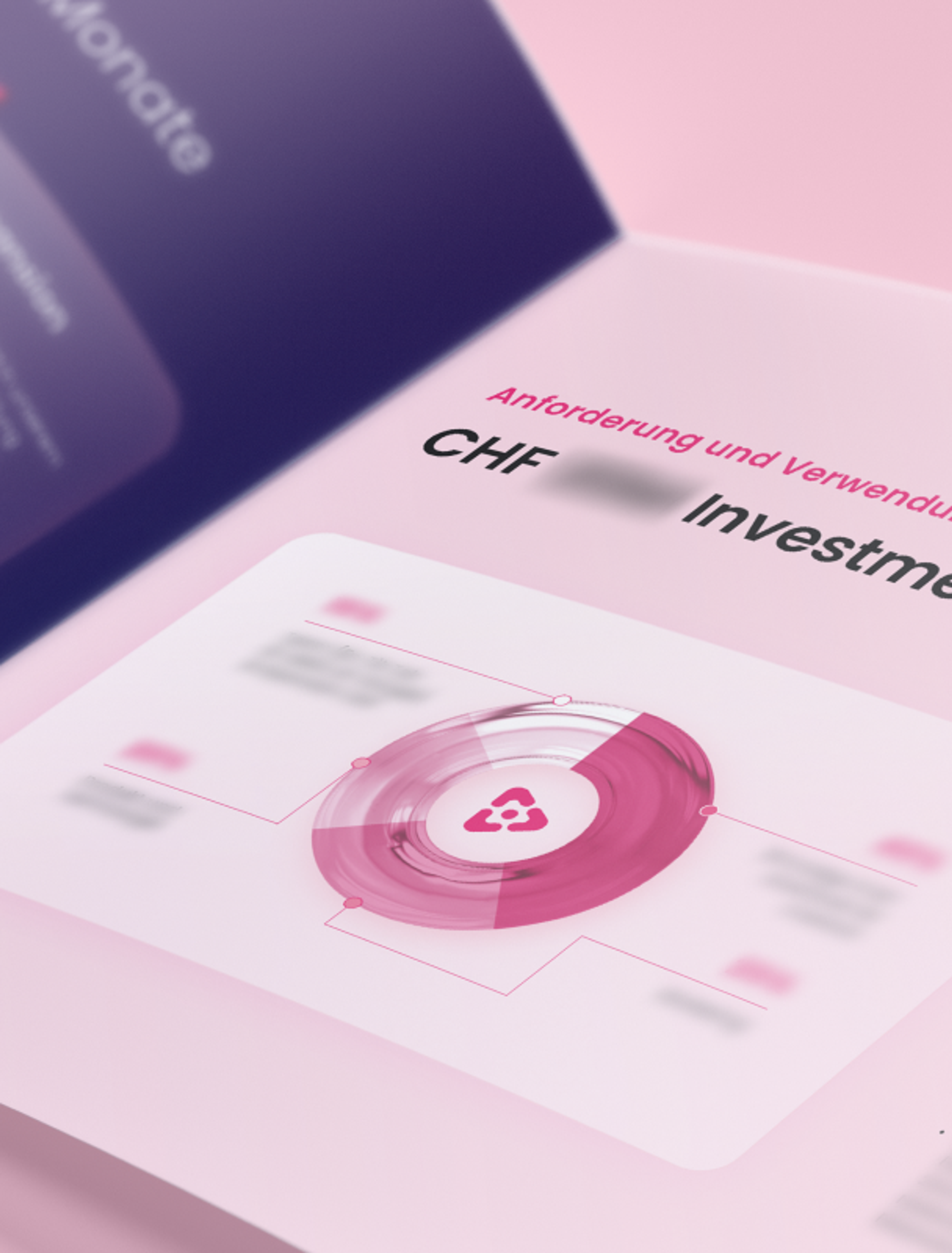 Investment-Zusammenfassung im Vinivia Pitch Deck mit modernen Diagrammen und Visuals – designt von Unerwartet Design – Unerwartet Design