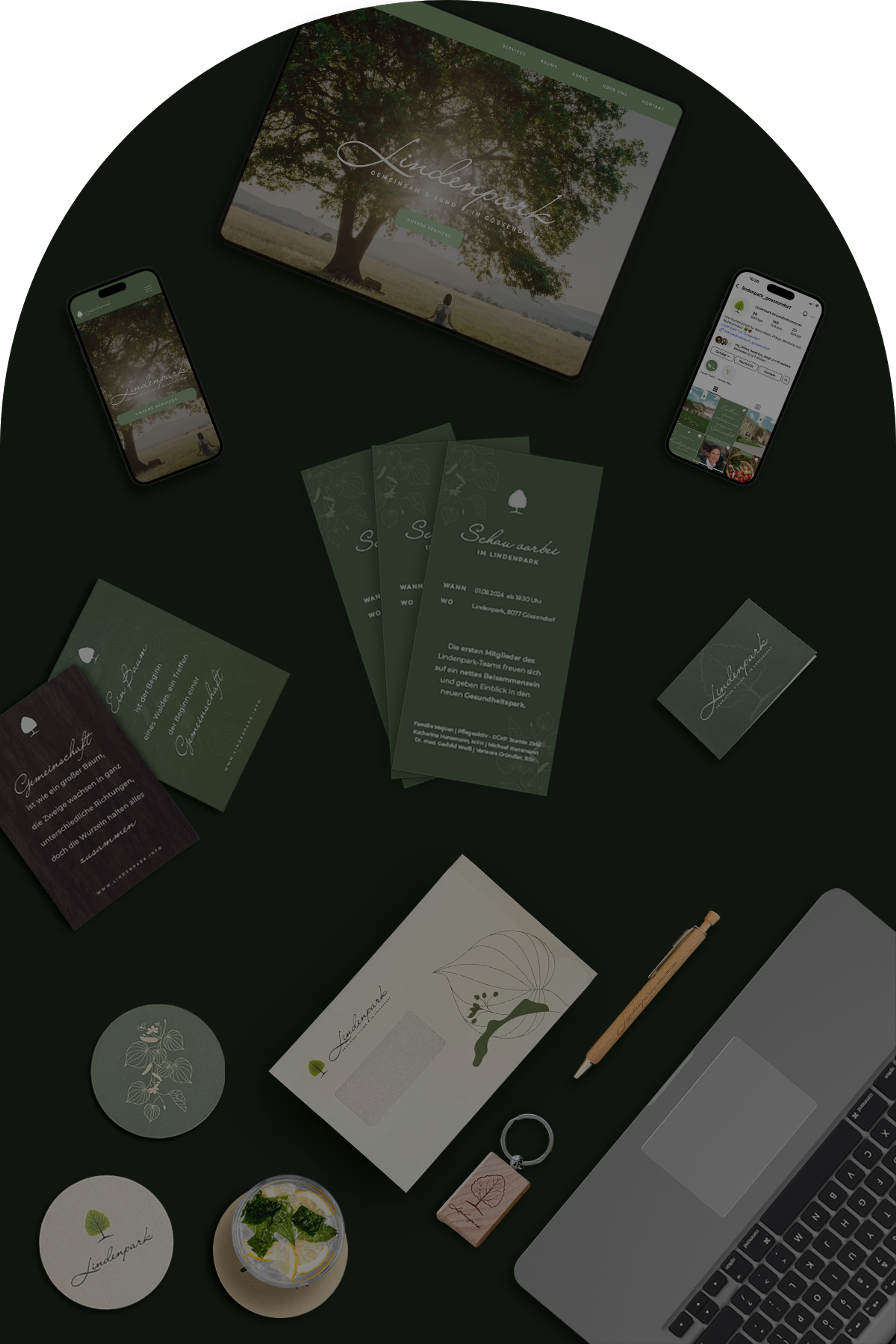 Unerwartet Branding & Design Agentur in Graz, Österreich. Logo, Branding und Webdesign für Lindenpark Gössendorf von Unerwartet Design