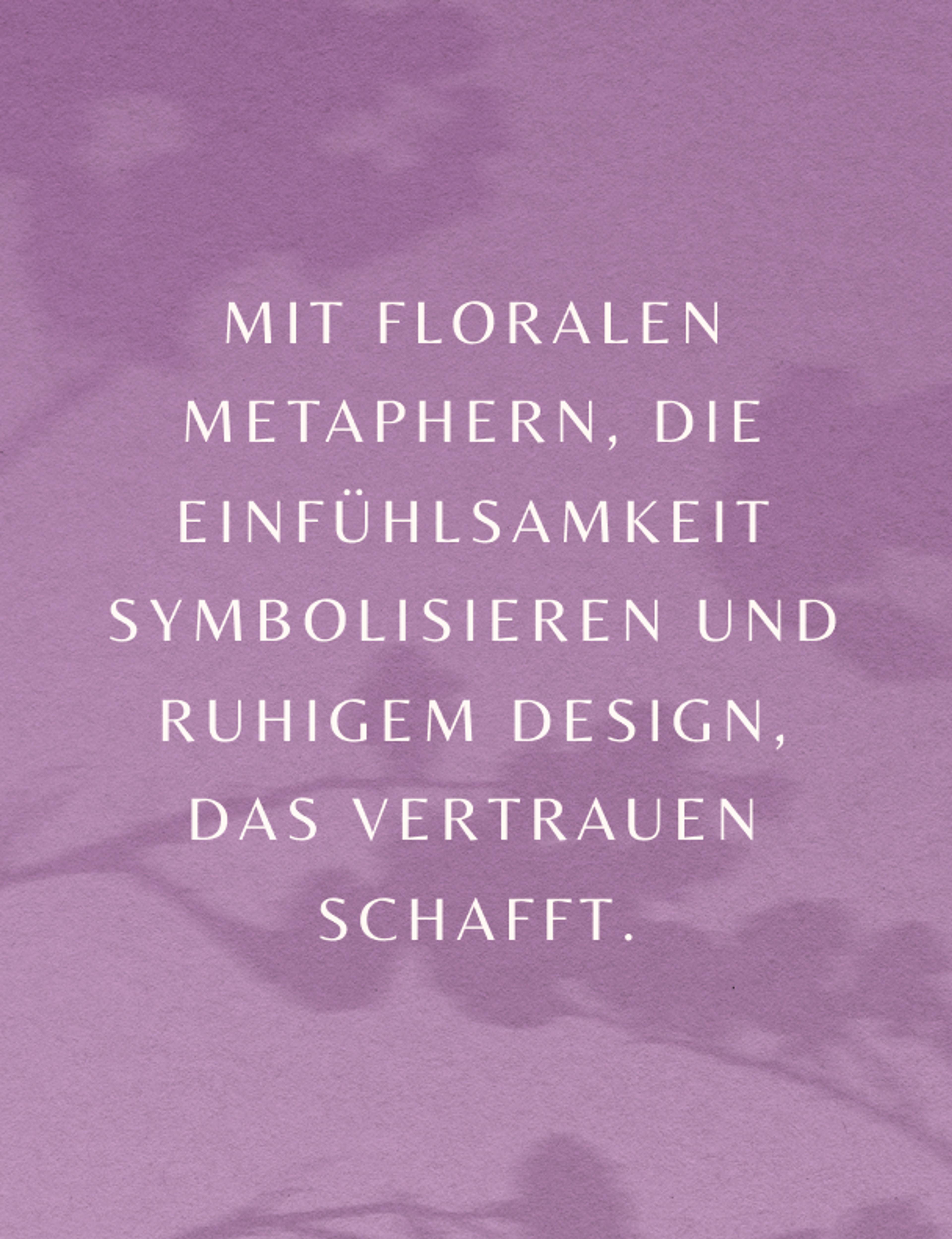 Florale Metaphern im Branding für Dr. Gerhild Weiß, umgesetzt mit ruhigem und einfühlsamem Design in Graz.
