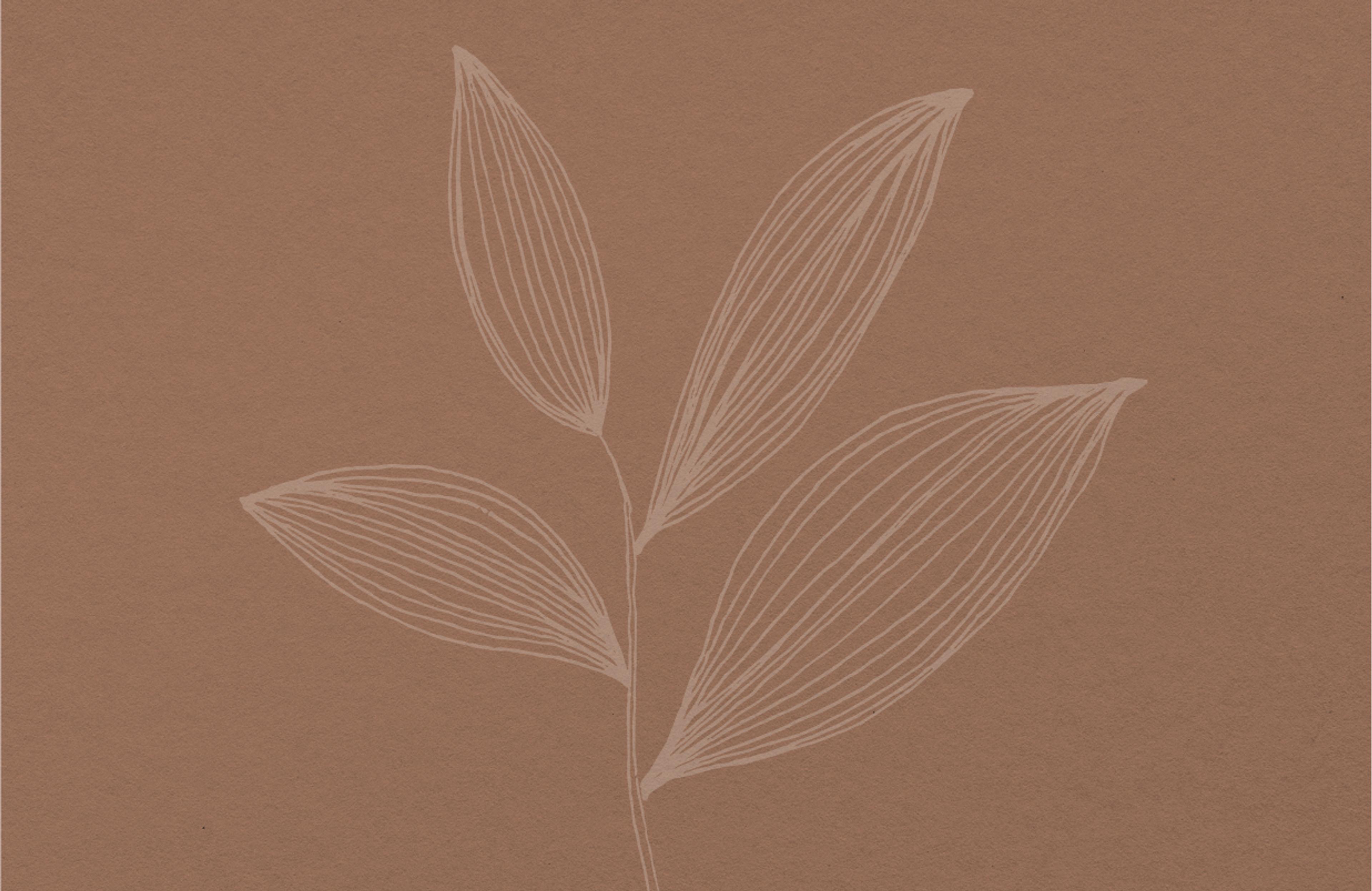 Braunes Hintergrundbild mit weißen Pflanzen