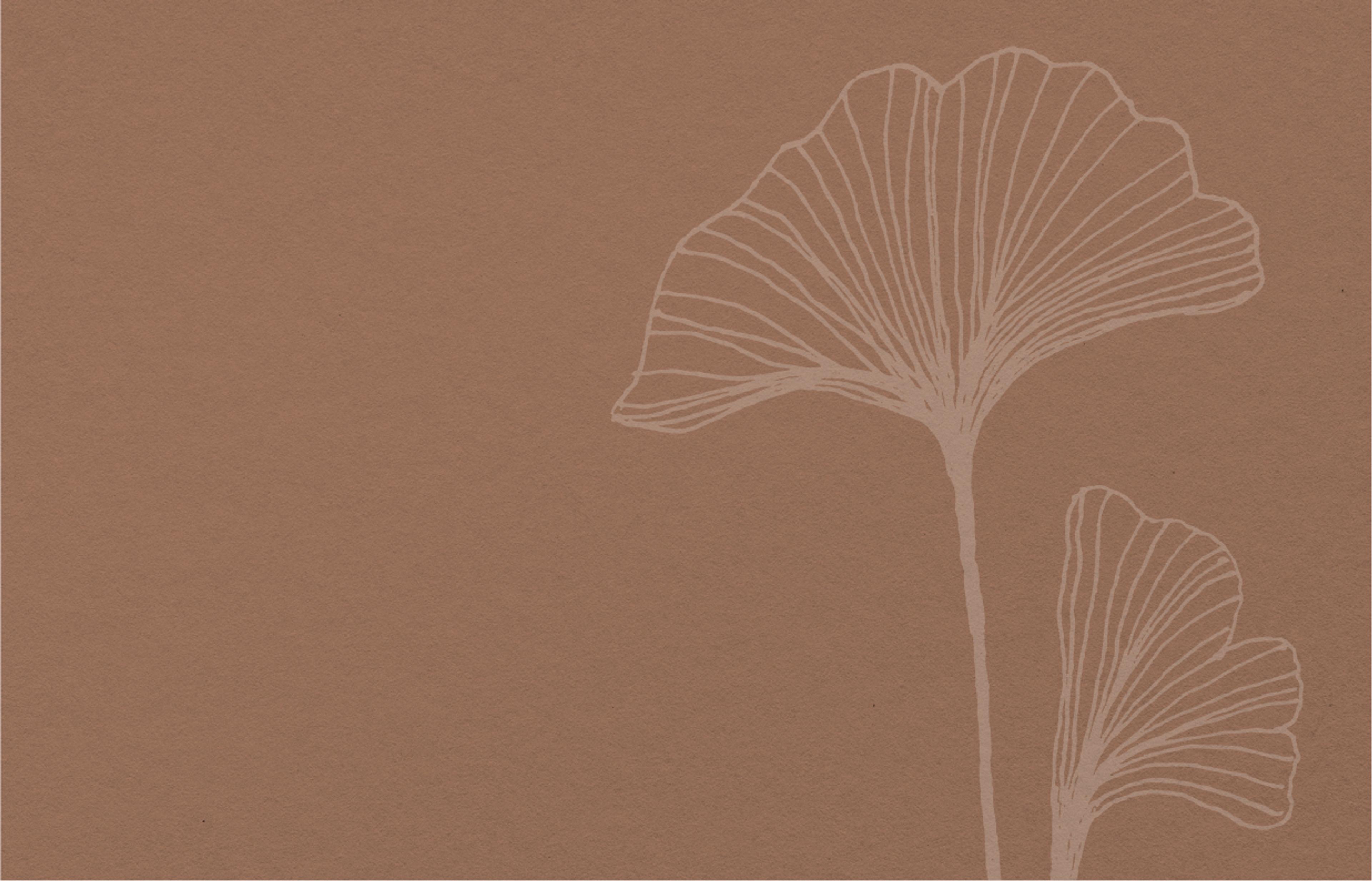 Braunes Hintergrundbild mit weißen Pflanzen