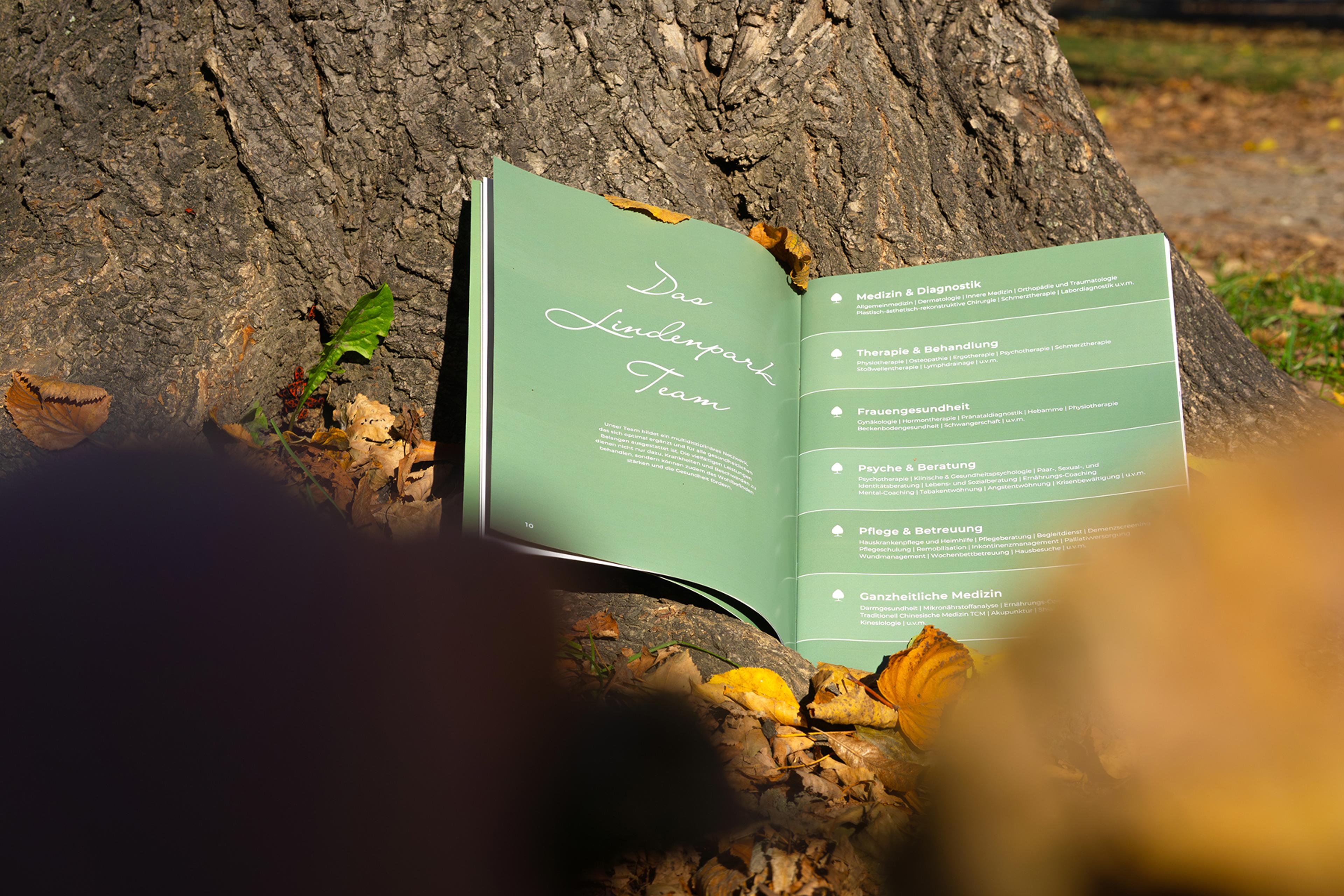Lindenpark Broschüre in der Natur