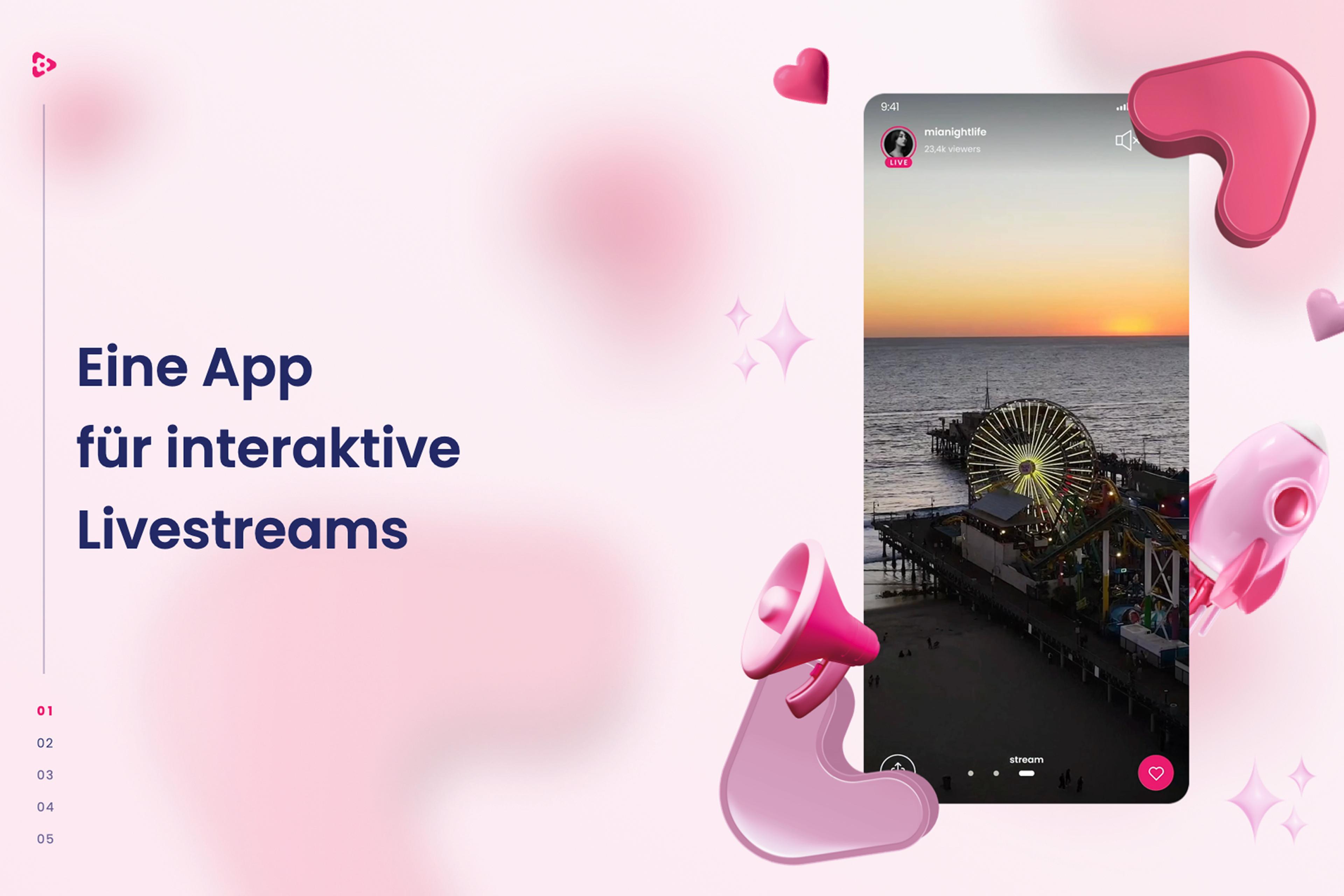 Vinivia – Eine App für interaktive Livestreams