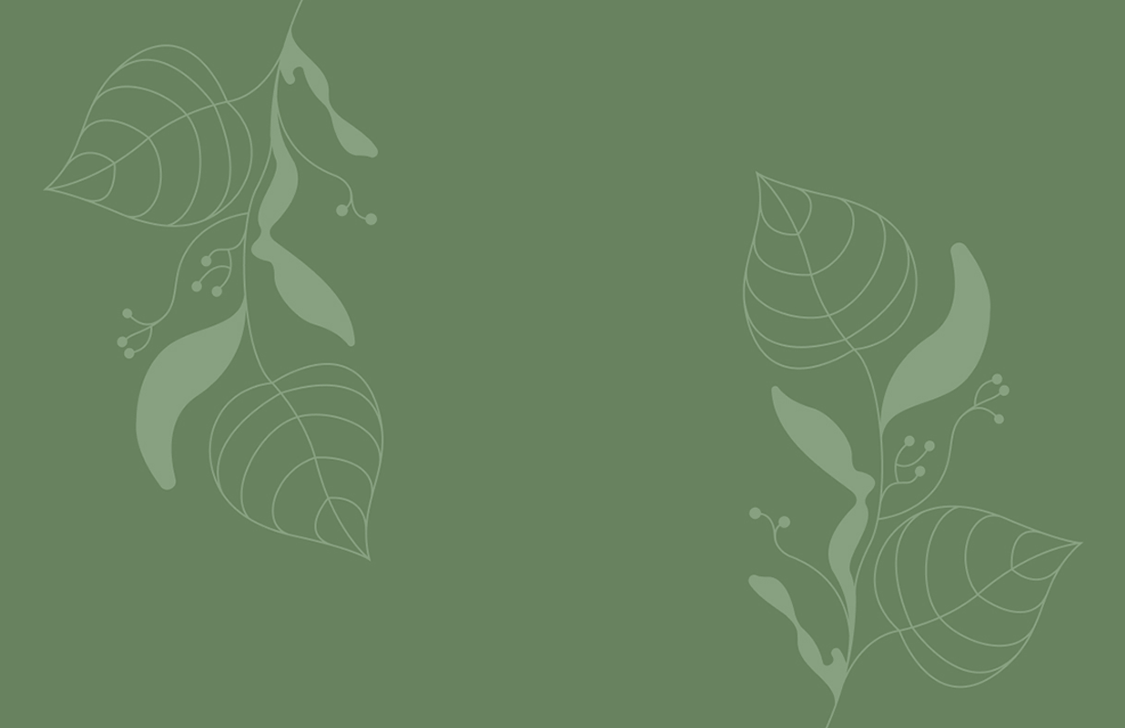 Grüner Hintergrund mit Lindenblatt Illustrationen - gestaltet von Unerwartet Design in Graz, Österreich.