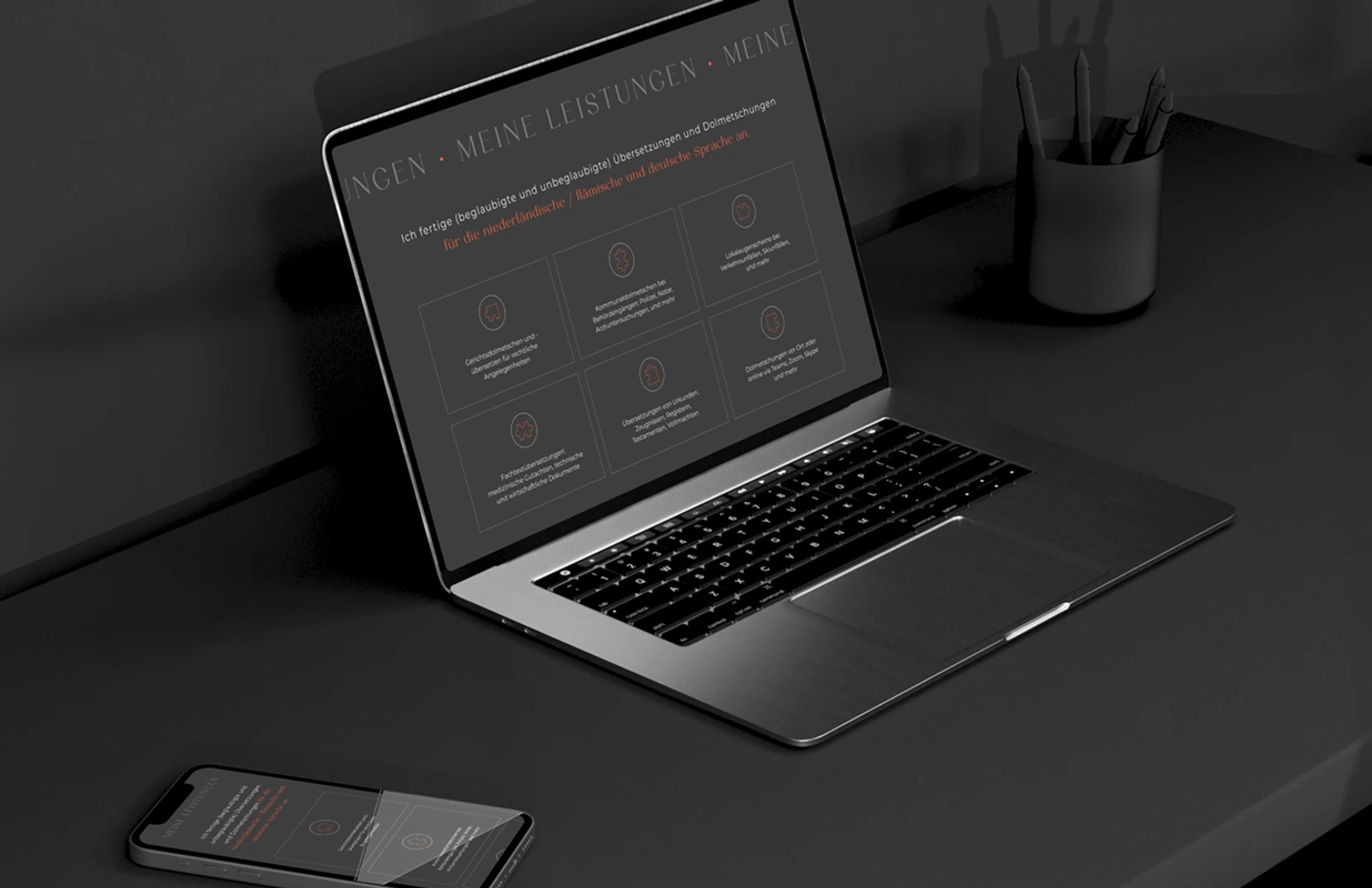 An Wort & Stelle von Ann Köle-Vanderghinste Logo, Branding und Webdesign gestaltet von Unerwartet Branding und Design in Graz