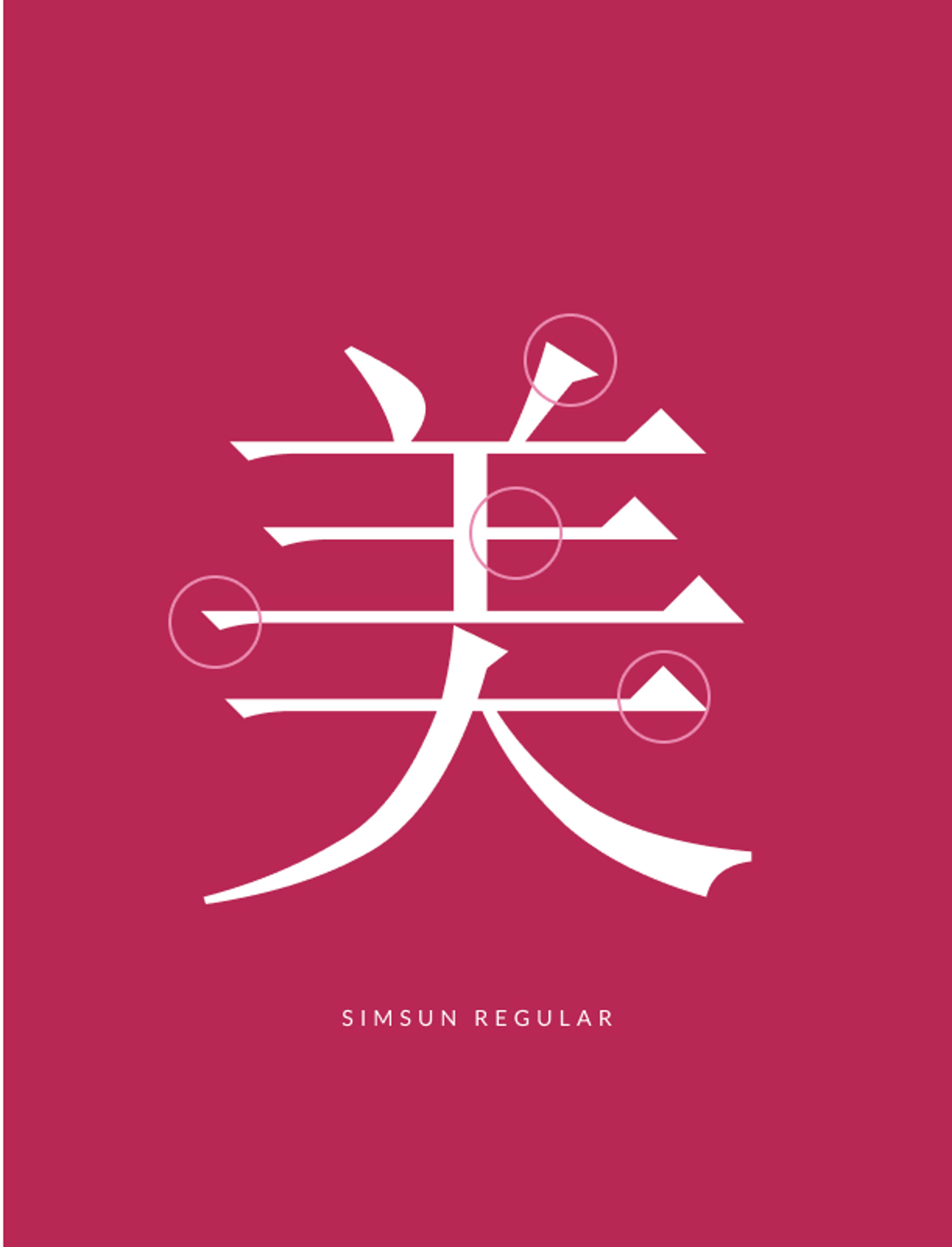 Vergleich zwischen der chinesischen Schriftart SimSun und Meilin Regular. Meilin vereint westliche Klarheit mit subtilen asiatischen Designelementen und inspiriert sich an chinesischer Kalligraphie.