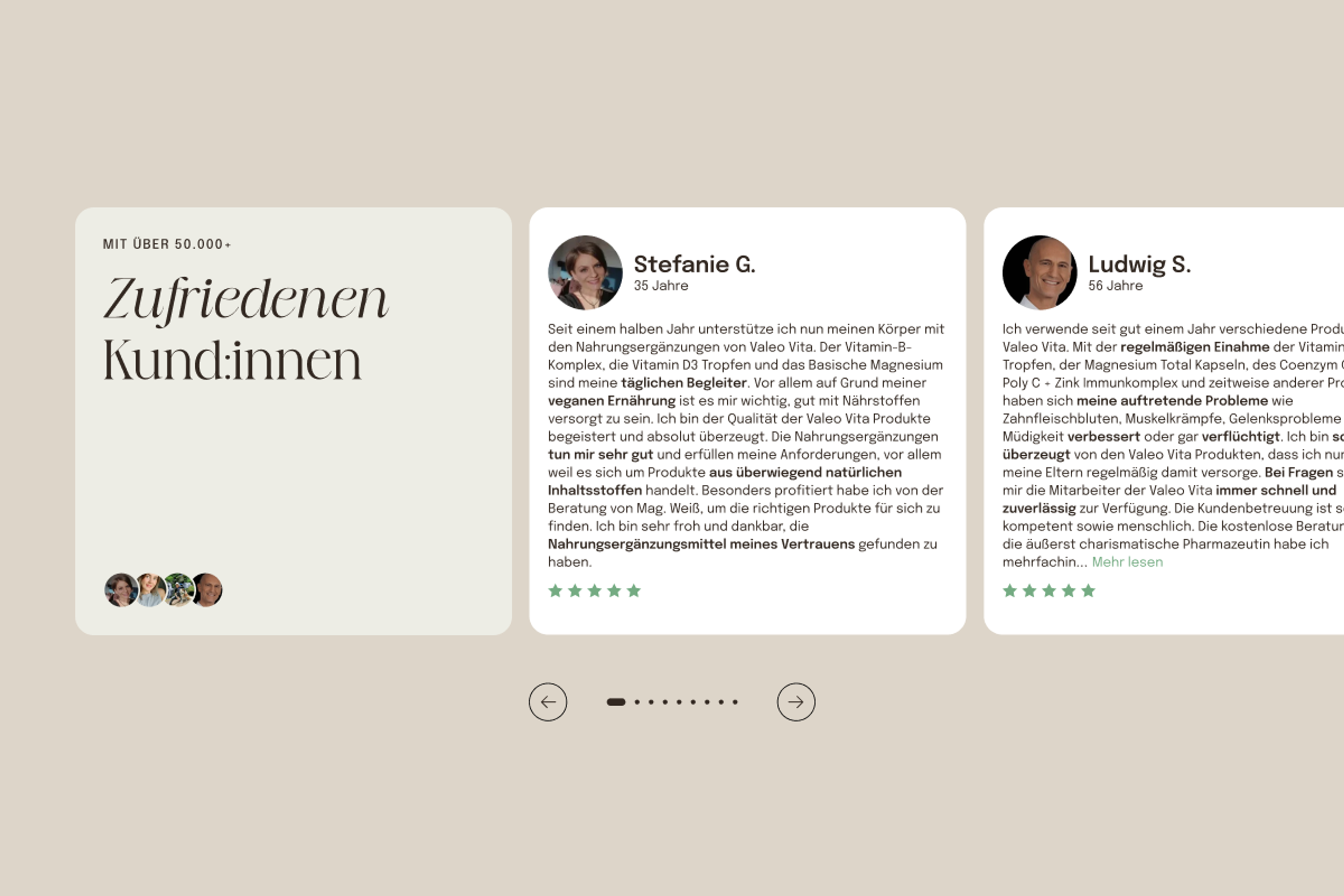 UI Webdesign Valeo Vita von Unerwartet Design