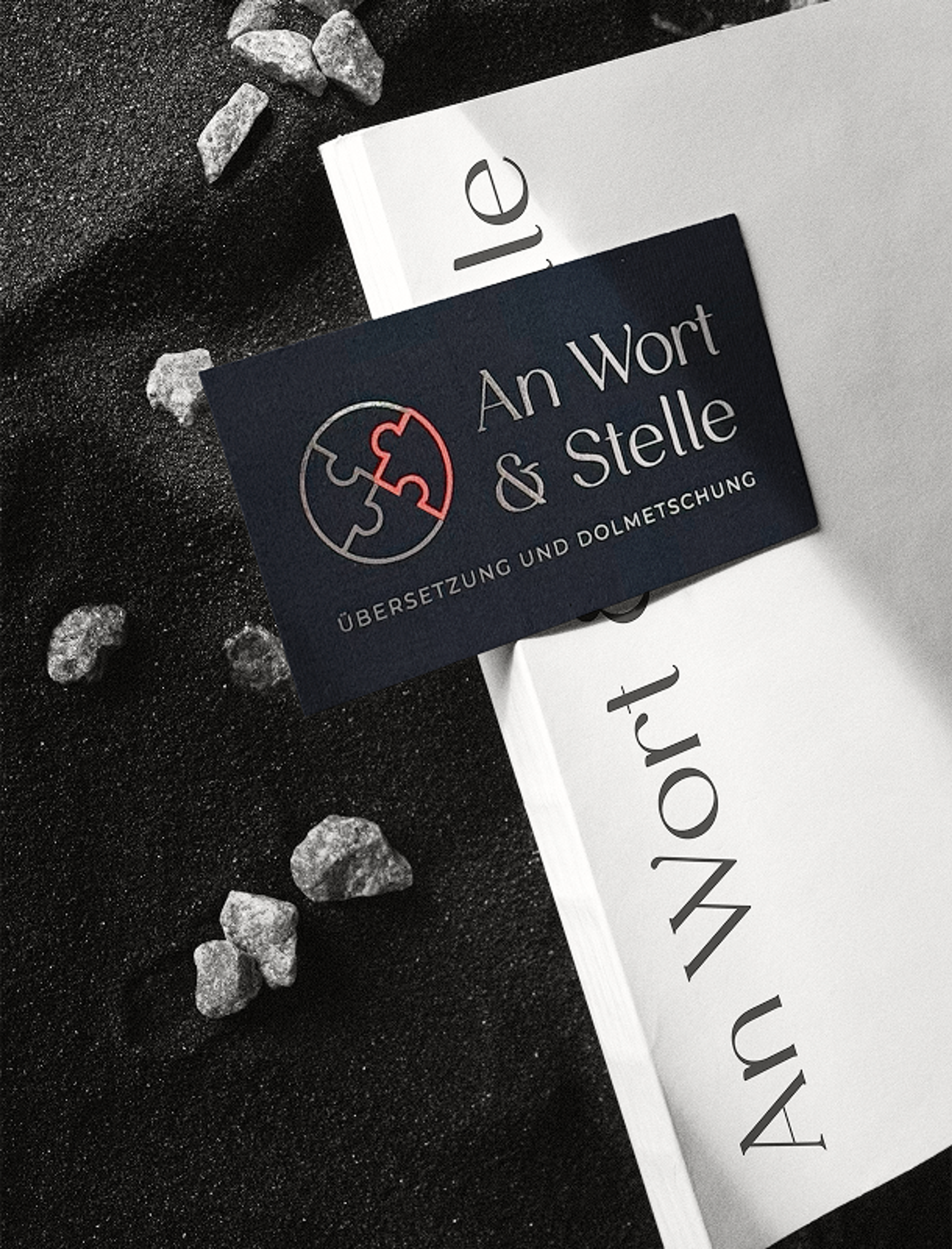 An Wort & Stelle von Ann Köle-Vanderghinste Logo und Branding gestaltet von Unerwartet Branding und Design in Graz