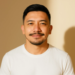 a man with a beard is wearing a green sweater