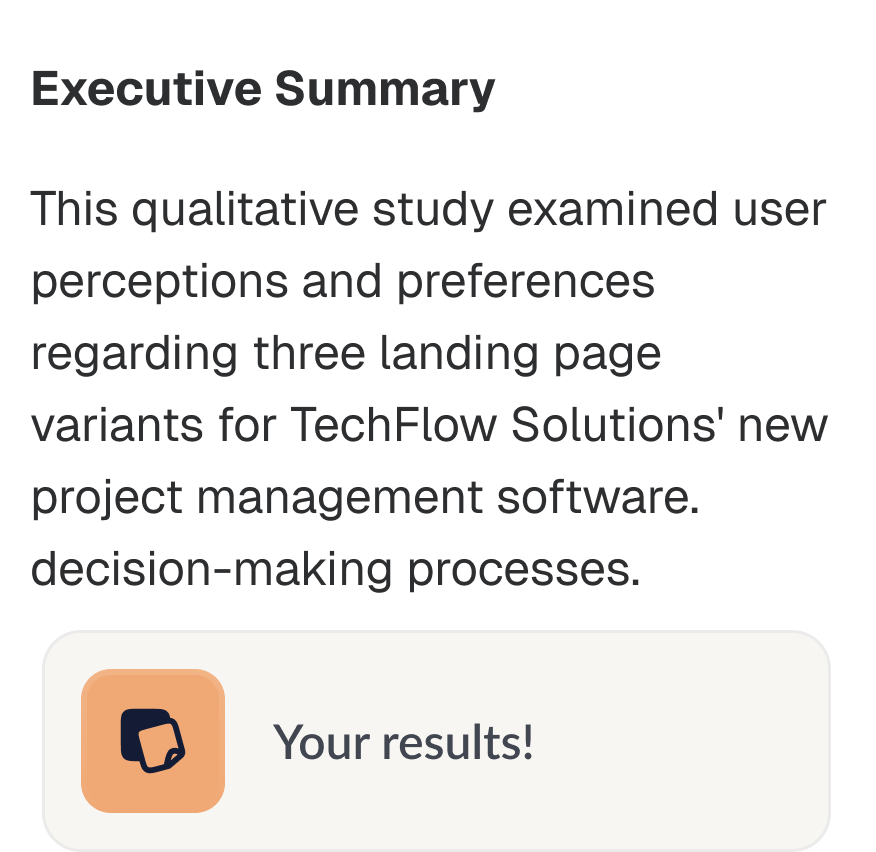 Summaries and qualitative insights that save hours