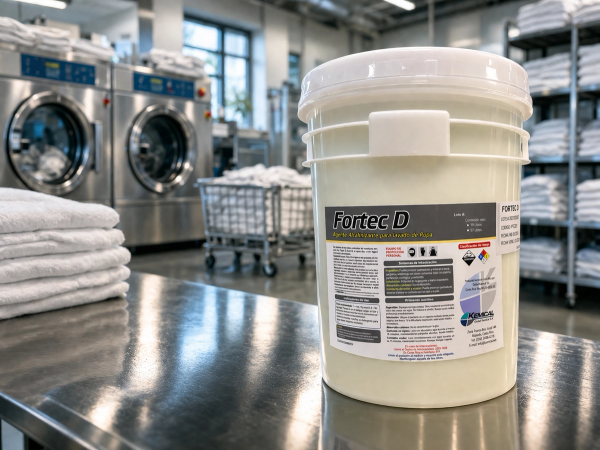 Galón que contiene el producto Fortec D, de color blanco, que contiene toda su información en la etiqueta.
