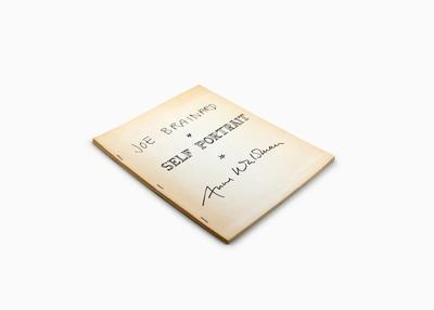 book cover with black writing