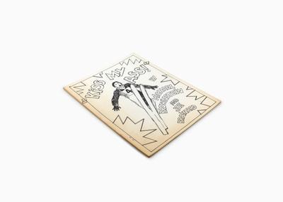 book cover with black illustration