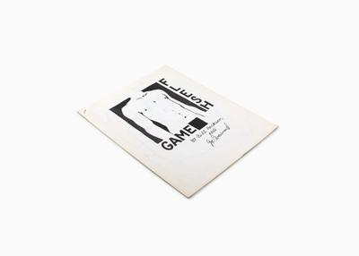 stapled pamphlet with artwork on cover