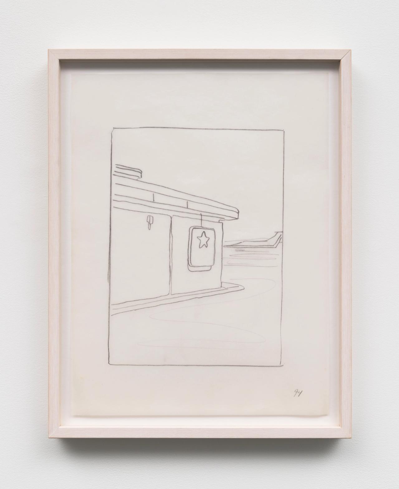 gas station drawing by peter cain