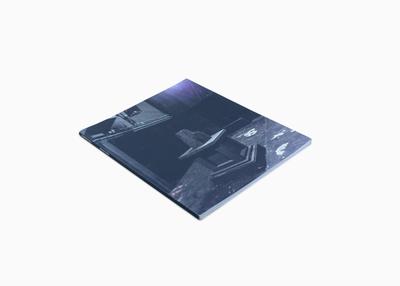 black book cover with sculpture