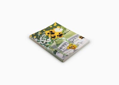 book cover with artwork of yellow flower