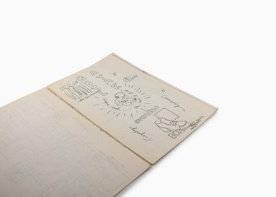 spread with drawings