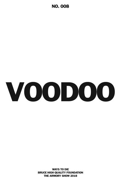black text saying voodoo