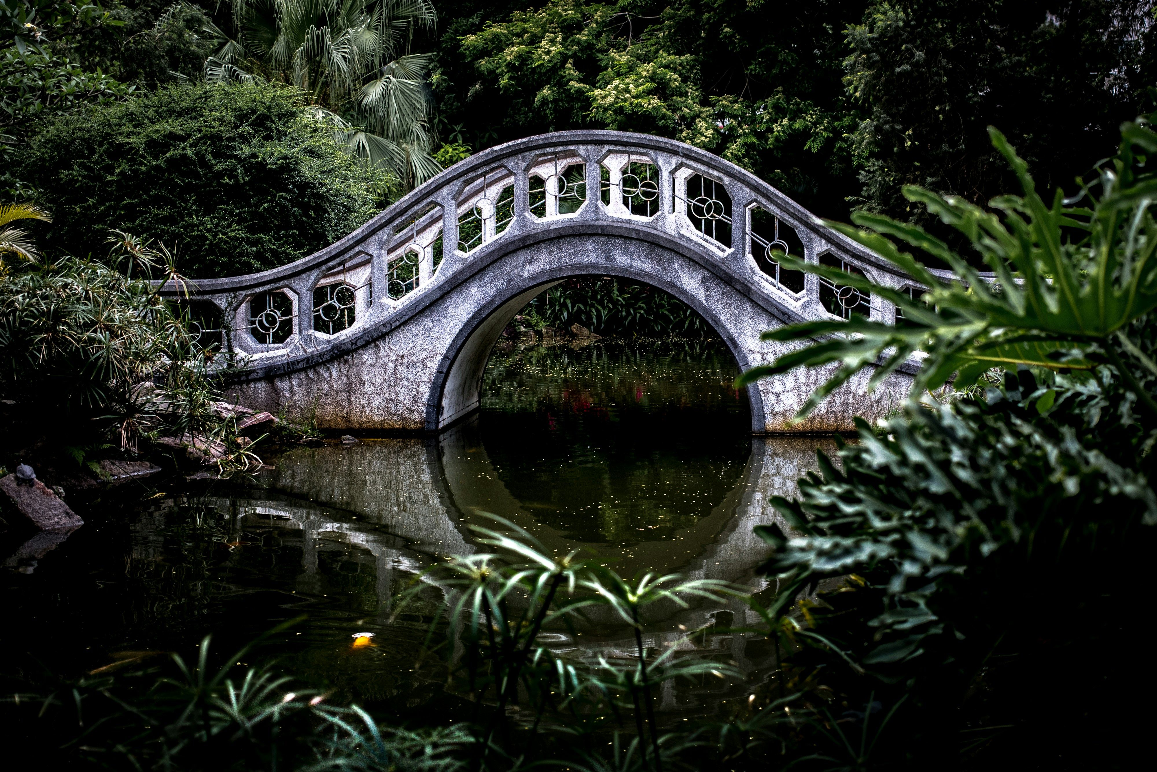 A graceful bridge connecting two sides over peaceful water, representing how strategic communication maintains relationships while setting boundaries