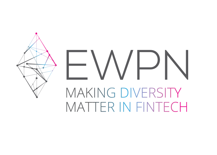 EWPN logo with interconnected geometric design and 'Making Diversity Matter in Fintech' tagline
