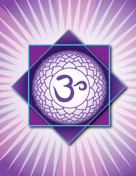 Sahasrāra (crown) chakra yantra — violet lotus mandala