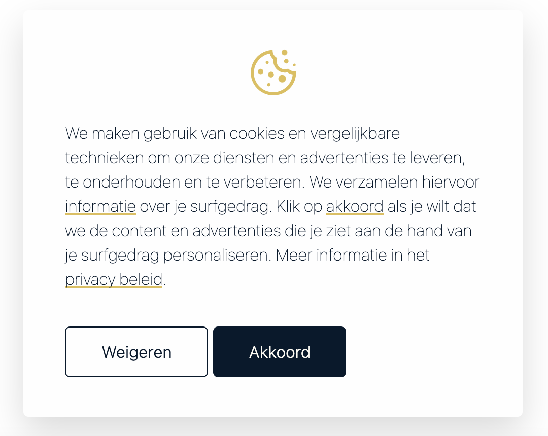 cookie banner consent toestemming