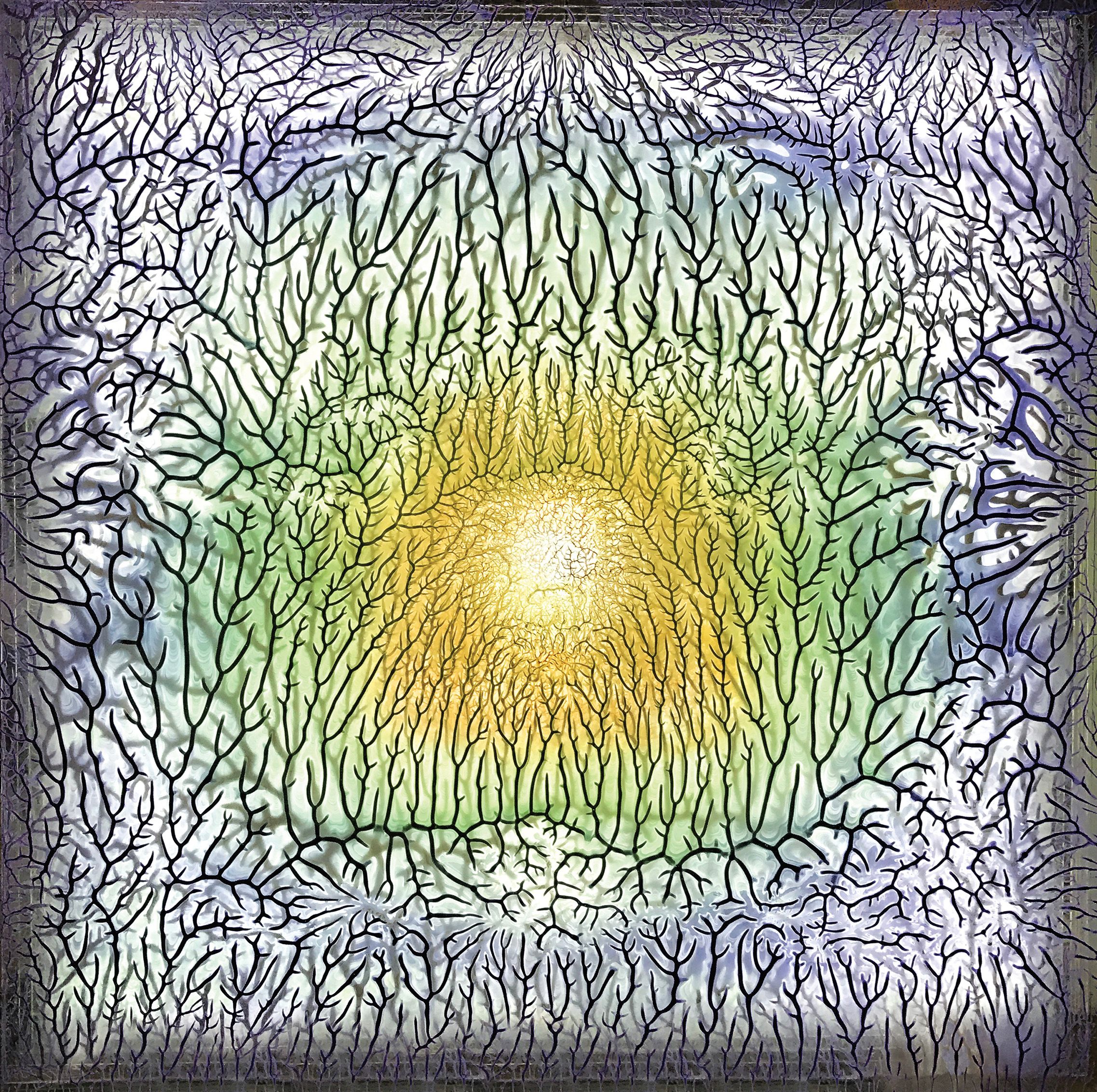 Centered Blue/Green/Orange