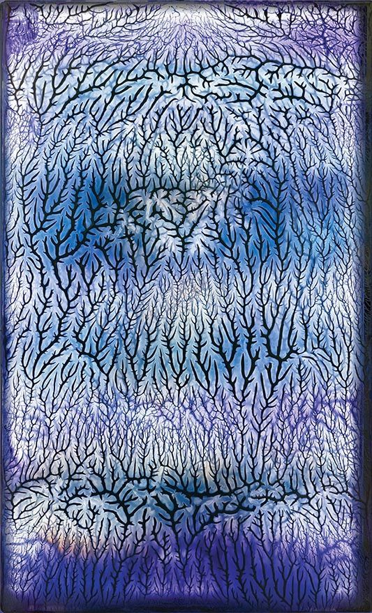 NYPL Small Window 5th Avenue Violet & Cobalt Blue